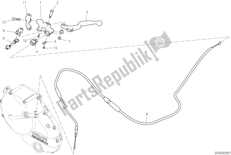 Wszystkie części do Sterowanie Sprz? G? Em Ducati Supersport S 937 2018